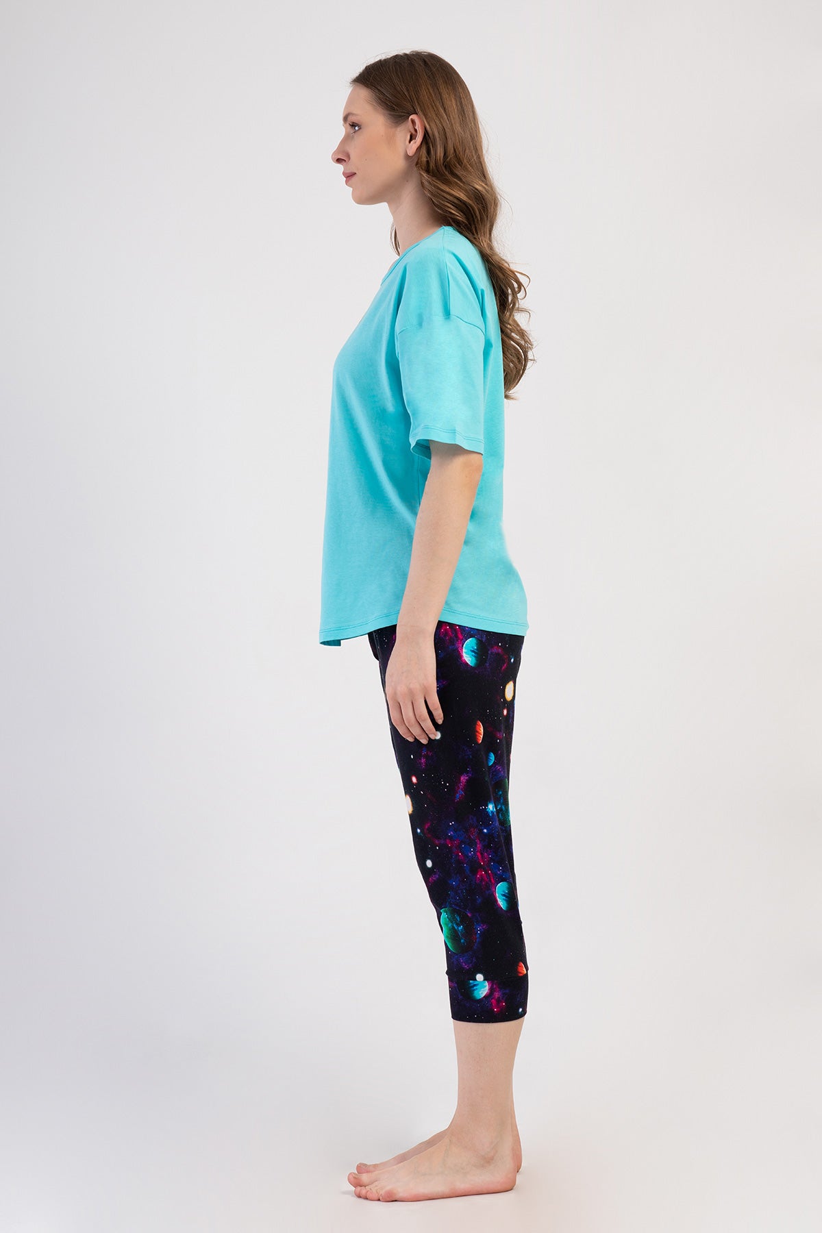 KADIN LYC SUPREM XXL O YAKA DUSUK OMUZLU KISA KOL ETEGI OVAL MANSETLI KAPRI TAKIM