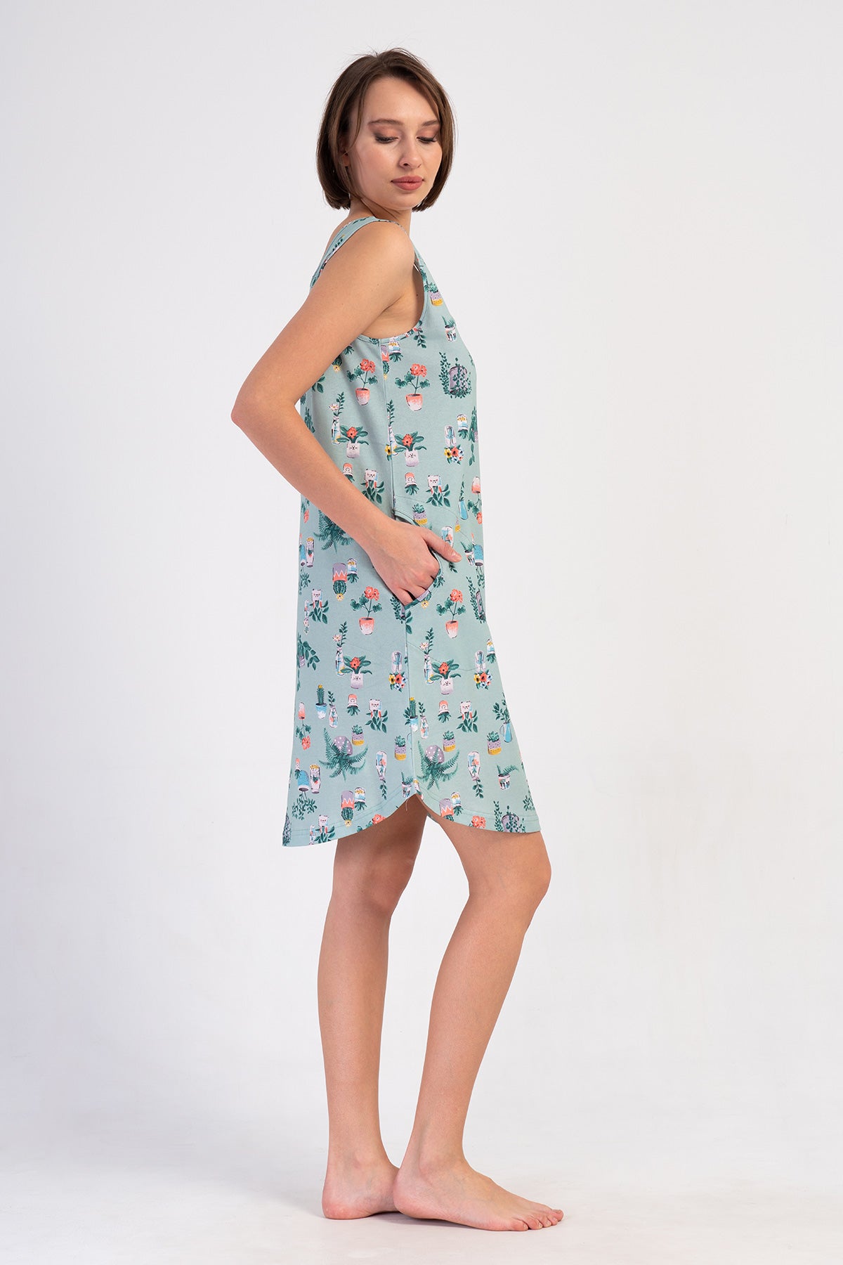 KADIN P.SUPREM O YAKA GENIS ASKILI ETEGI OVAL CEPLI TUNIK