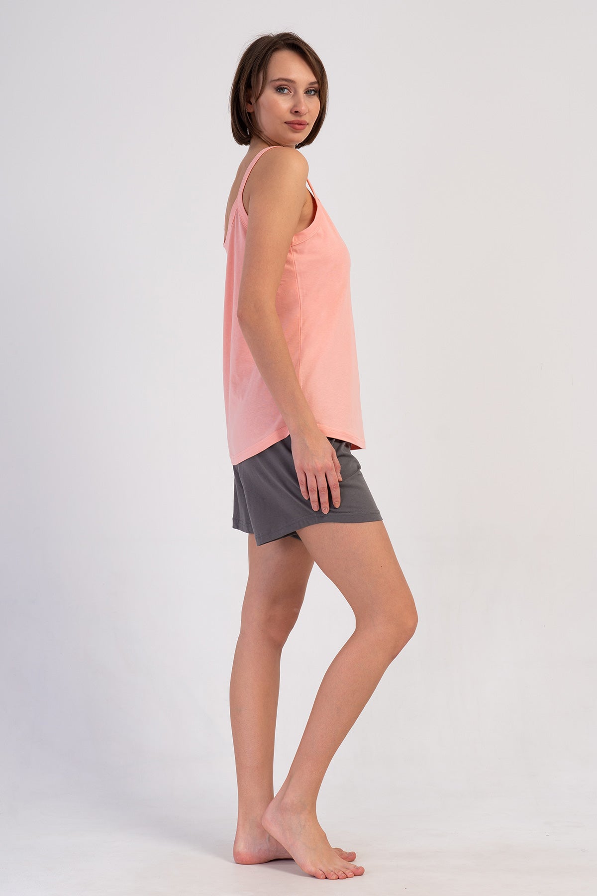 KADIN P.SUPREM XXL IP ASKILI ETEGI OVAL SORT TAKIM - BABY PINK
