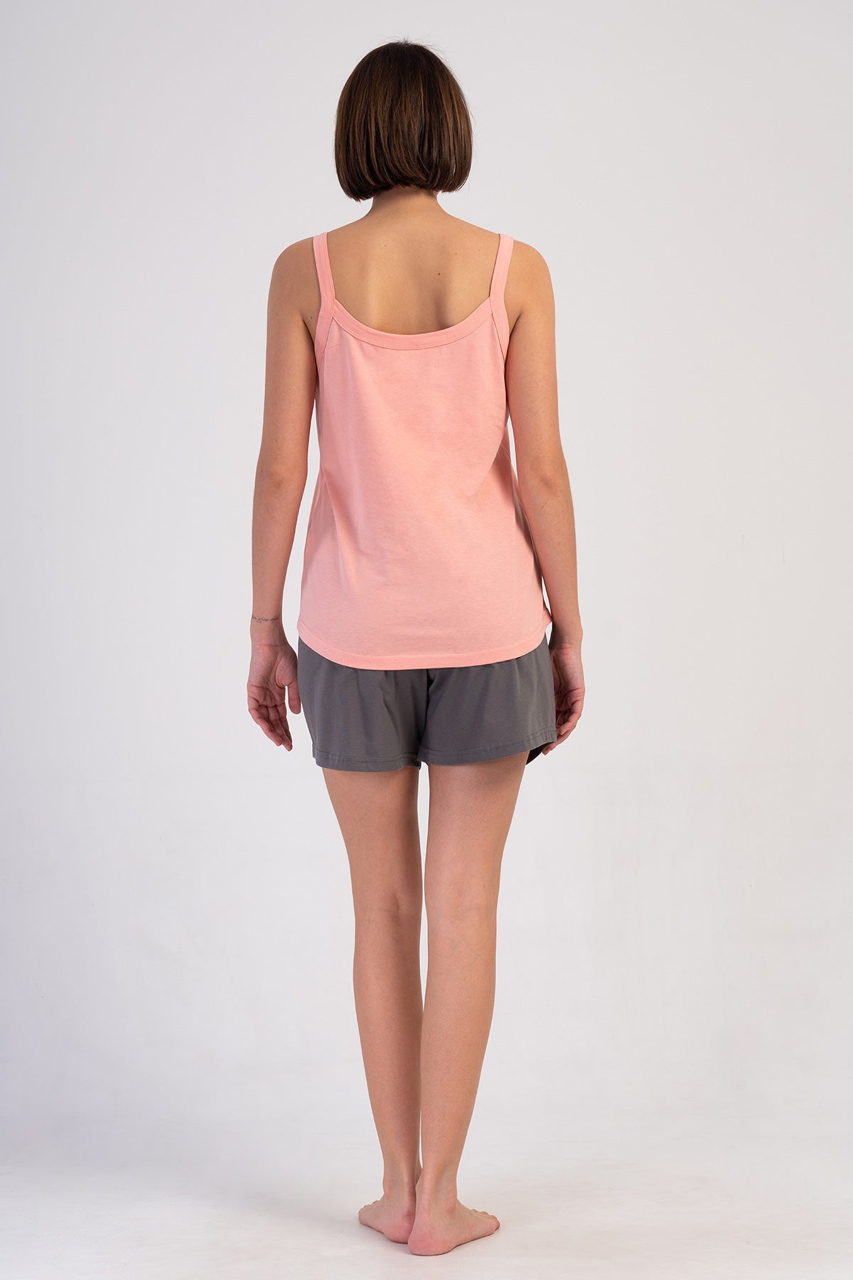 KADIN P.SUPREM XXL IP ASKILI ETEGI OVAL SORT TAKIM - BABY PINK