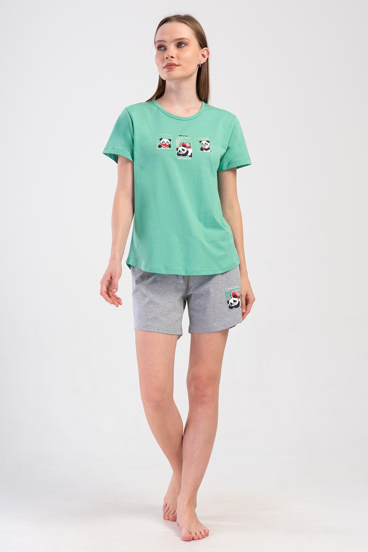 KADIN P.SUPREM O YAKA KISA KOL ETEGI OVAL SORT TAKIM