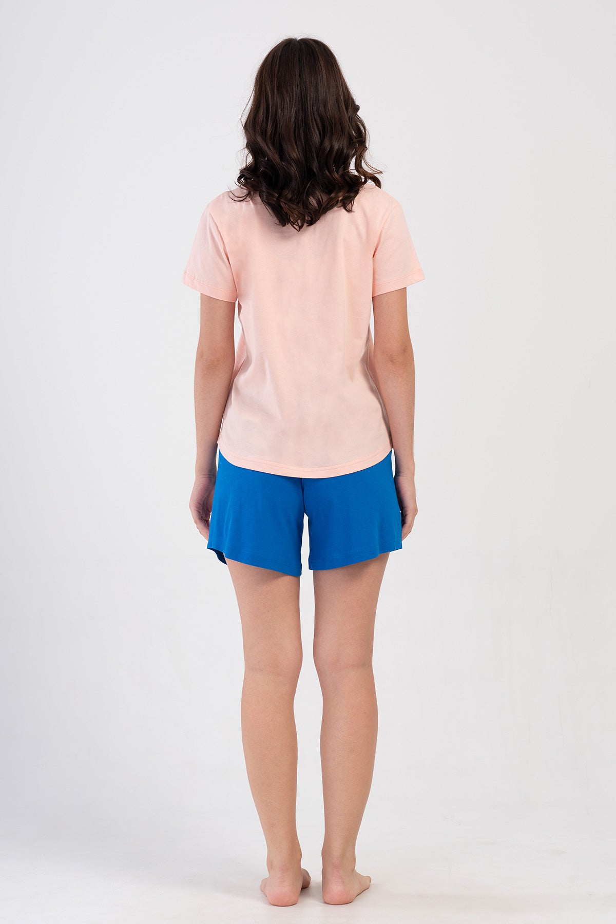 KADIN P.SUPREM O YAKA KISA KOL ETEGI OVAL SORT TAKIM - SOFT PINK