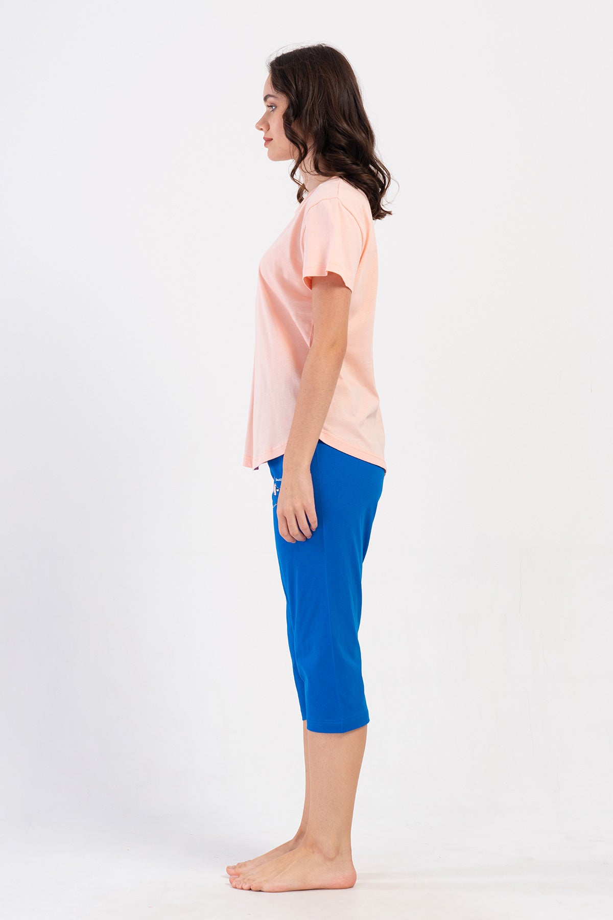 KADIN P.SUPREM O YAKA KISA KOL ETEGI OVAL KAPRI TAKIM - SOFT PINK