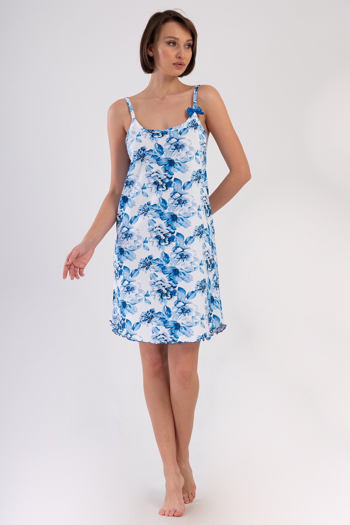 KADIN P.SUPREM IP ASKILI FIYONKLU BIBILALI ETEGI OVAL TUNIK