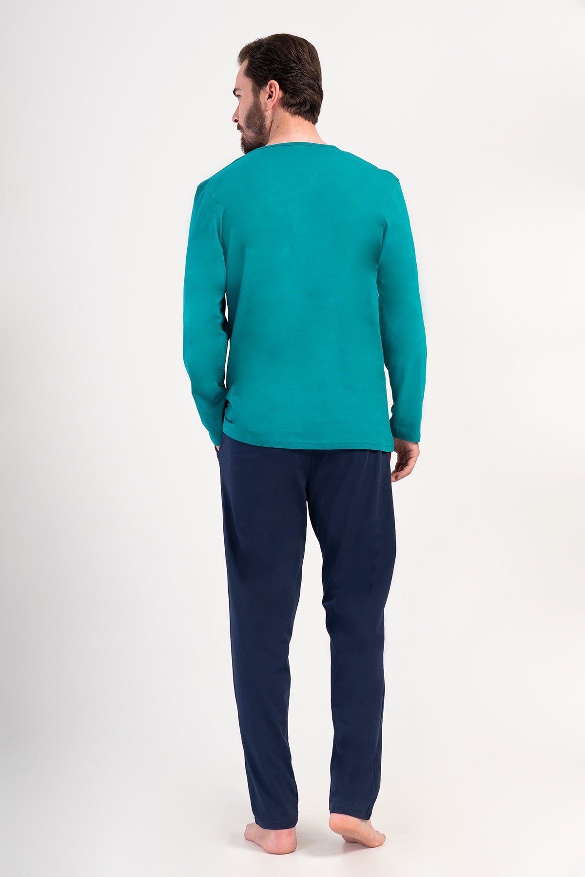 CEPLI ERKEK P.SUPREM O YAKA UZUN KOL PIJAMA TAKIM