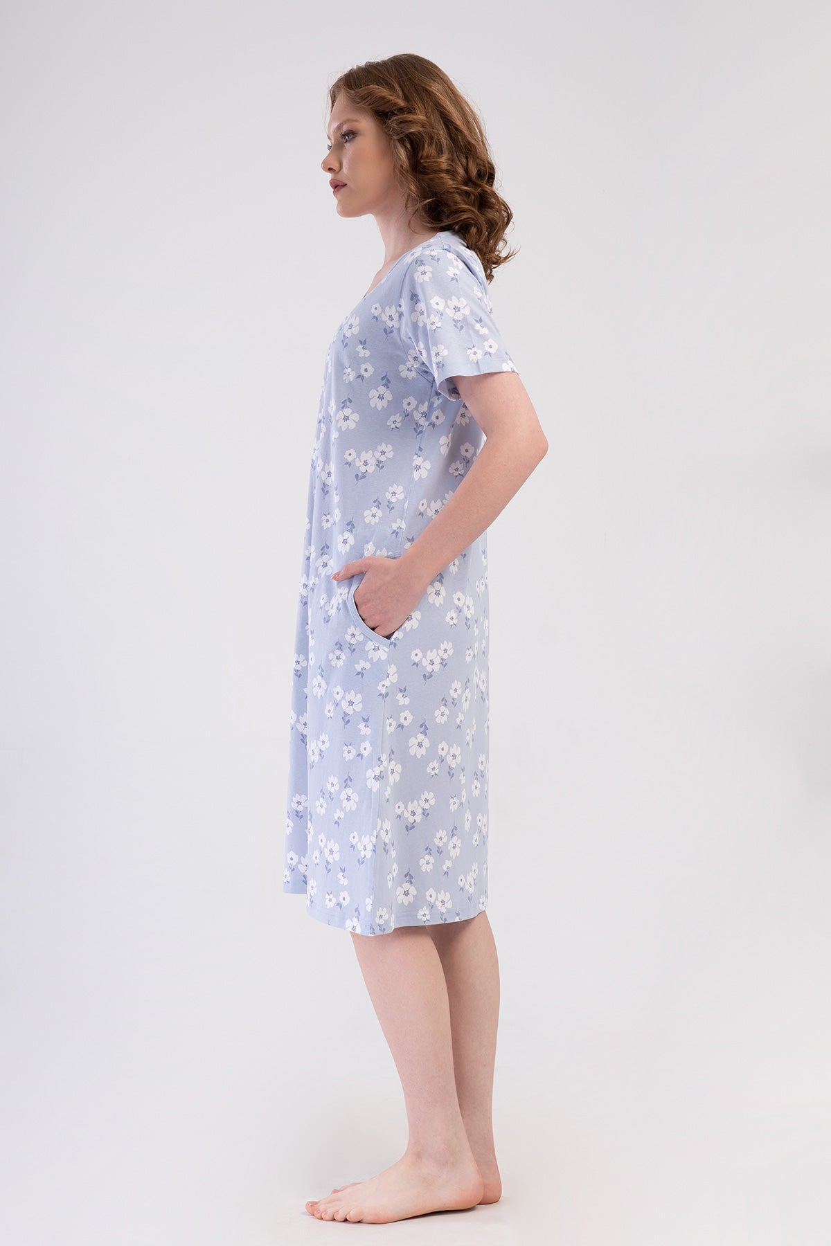 KADIN P.SUPREM KISA KOL FERMUARLI CEPLI EV ELBISESI