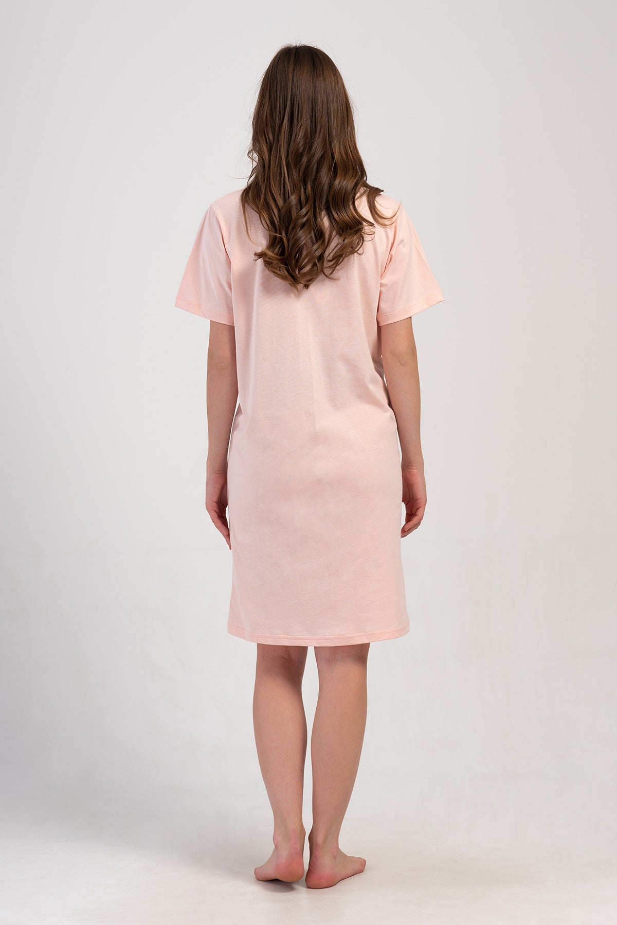 KADIN P.SUPREM FERMUARLI KISA KOL ETEGI OVAL HAMILE TUNIK