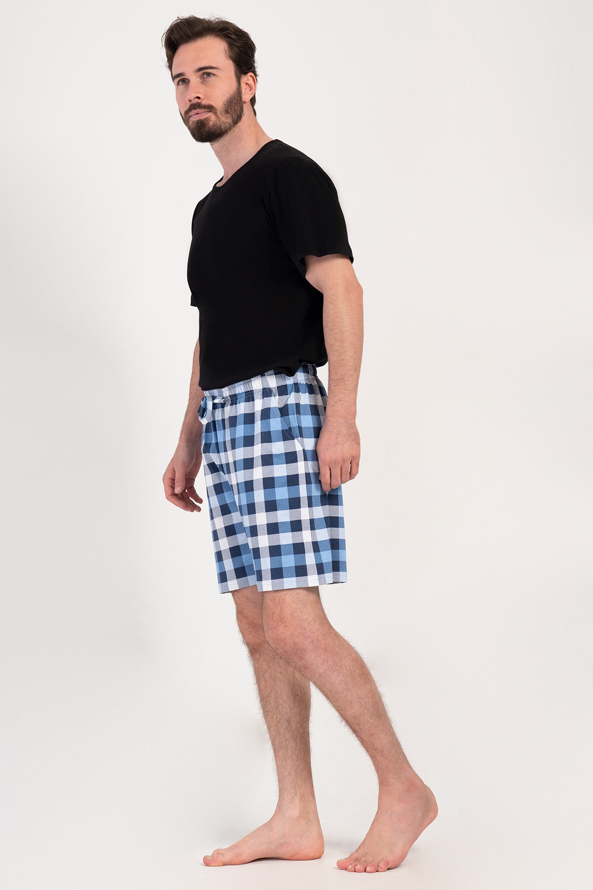 Man Supreme Blue Plaid Short