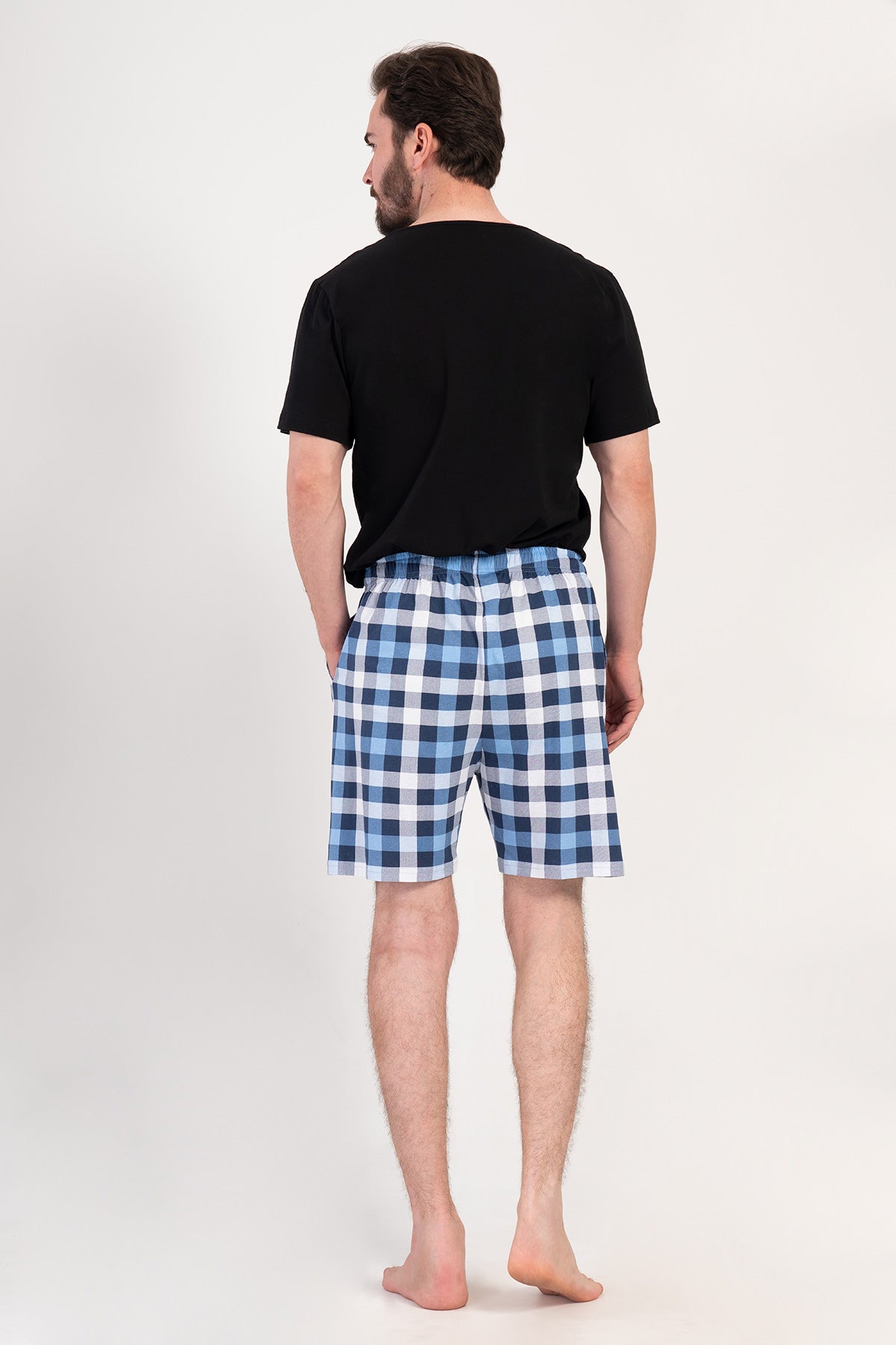 Man Supreme Blue Plaid Short