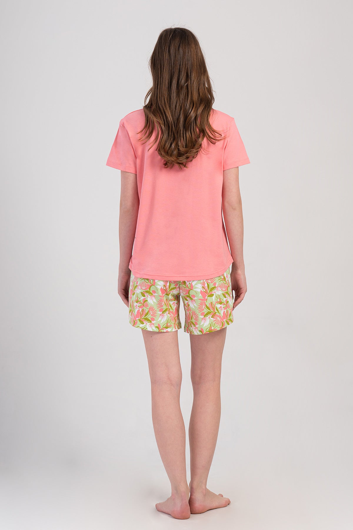 KADIN P.SUPREM O YAKA KISA KOL ETEGI OVAL SORT TAKIM - COTTONPINK