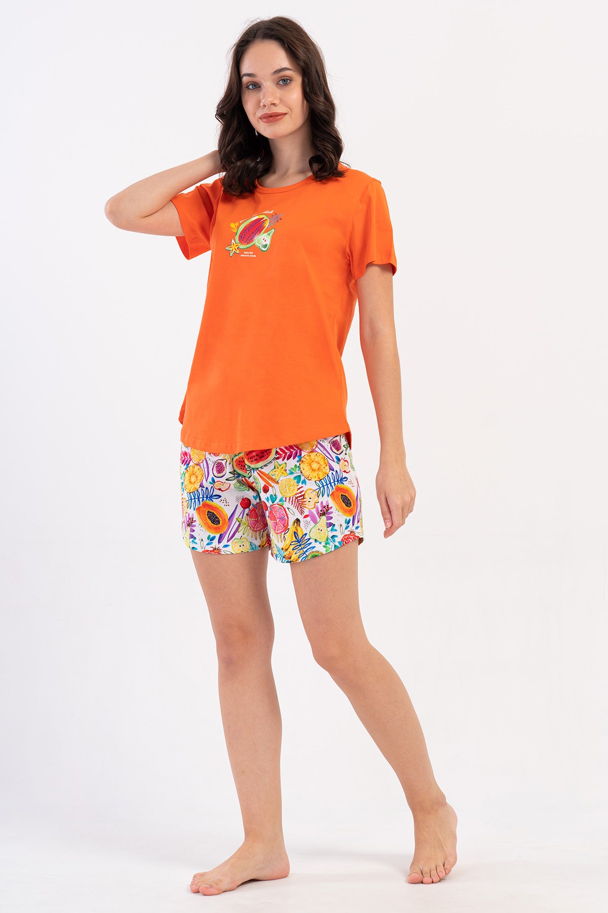 KADIN P.SUPREM O YAKA KISA KOL ETEGI OVAL SORT TAKIM