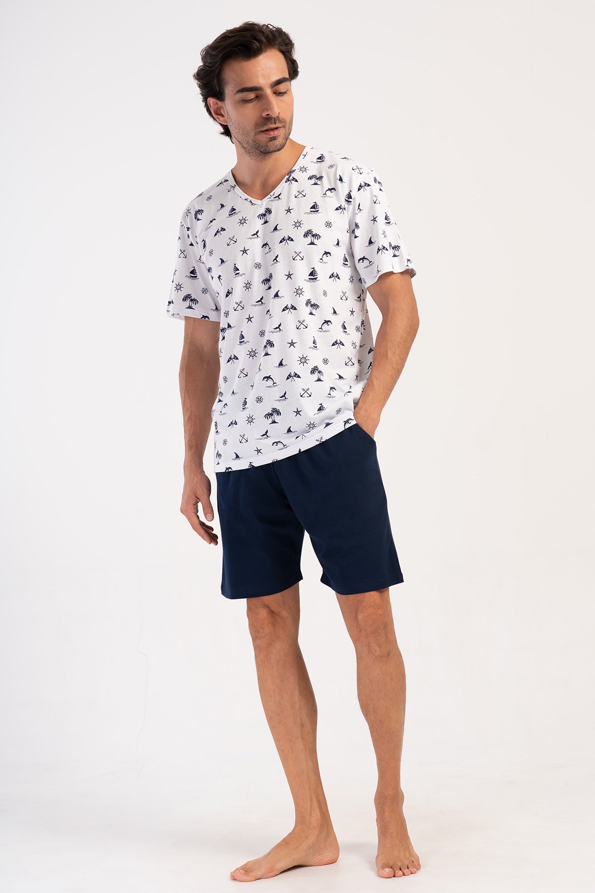 CEPLI ERKEK P.SUPREM V YAKA KISA KOL SORT TAKIM