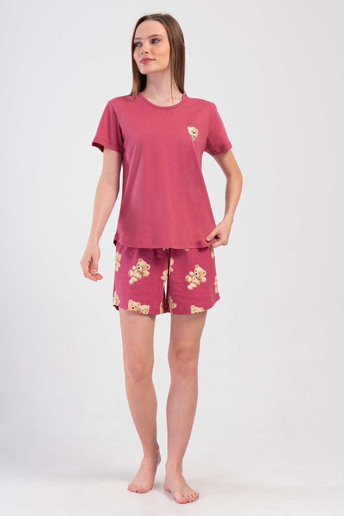 KADIN P.SUPREM O YAKA KISA KOL ETEGI OVAL SORT TAKIM