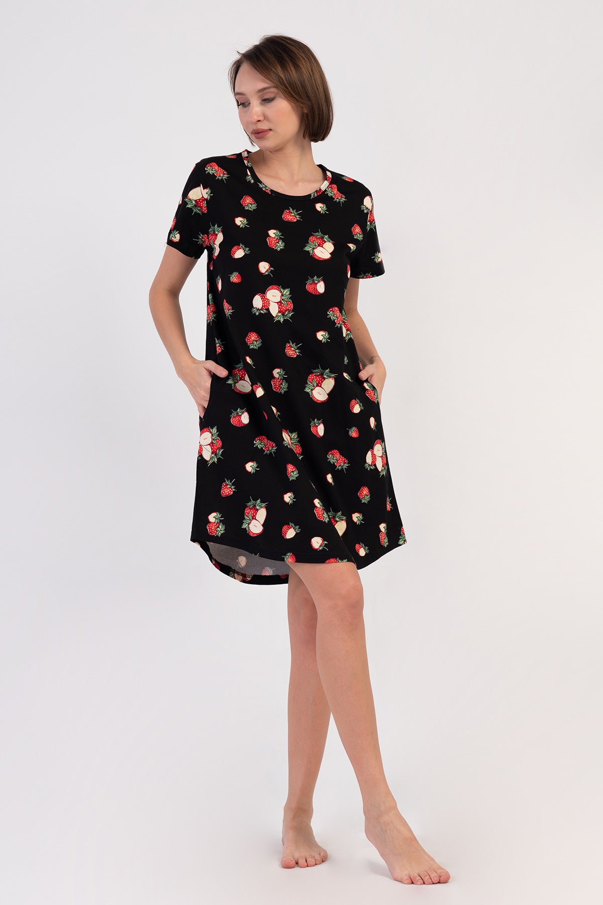 KADIN P.SUPREM BATTAL XXL O YAKA KISA KOL ETEGI OVAL CEPLI TUNIK