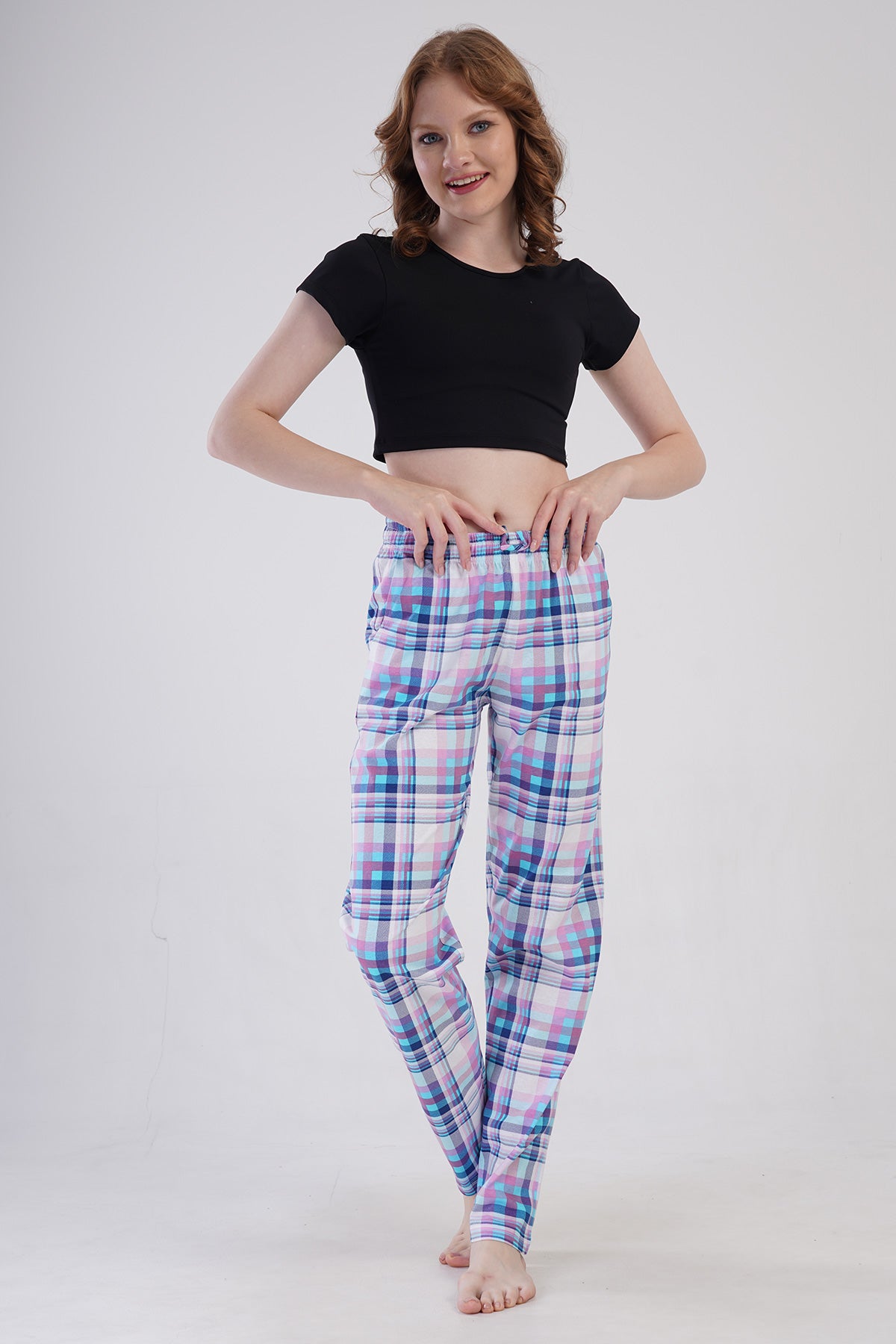 KADIN P.SUPREM CEPLI TEK ALT PIJAMA - TURKUAZ