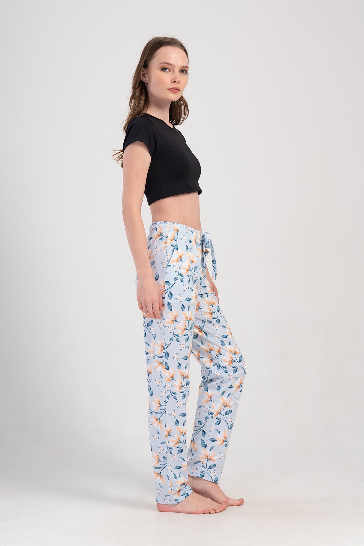 KADIN P.SUPREM CEPLI TEK ALT PIJAMA - MAVI