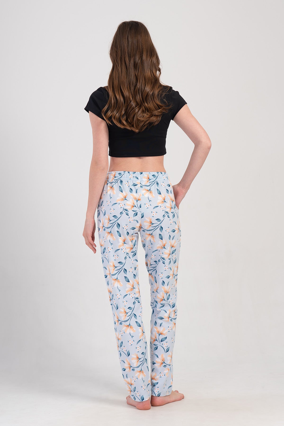 KADIN P.SUPREM CEPLI TEK ALT PIJAMA - MAVI