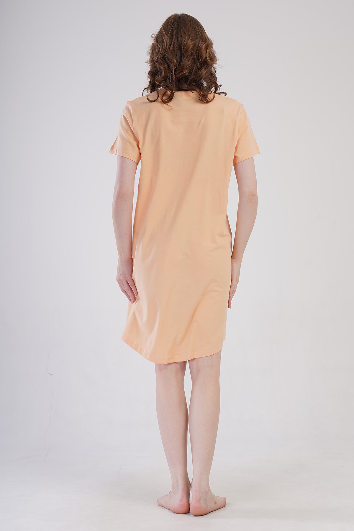 KADIN P.SUPREM XXL O YAKA KISA KOL ETEGI OVAL CEPLI TUNIK - SOFT PINK