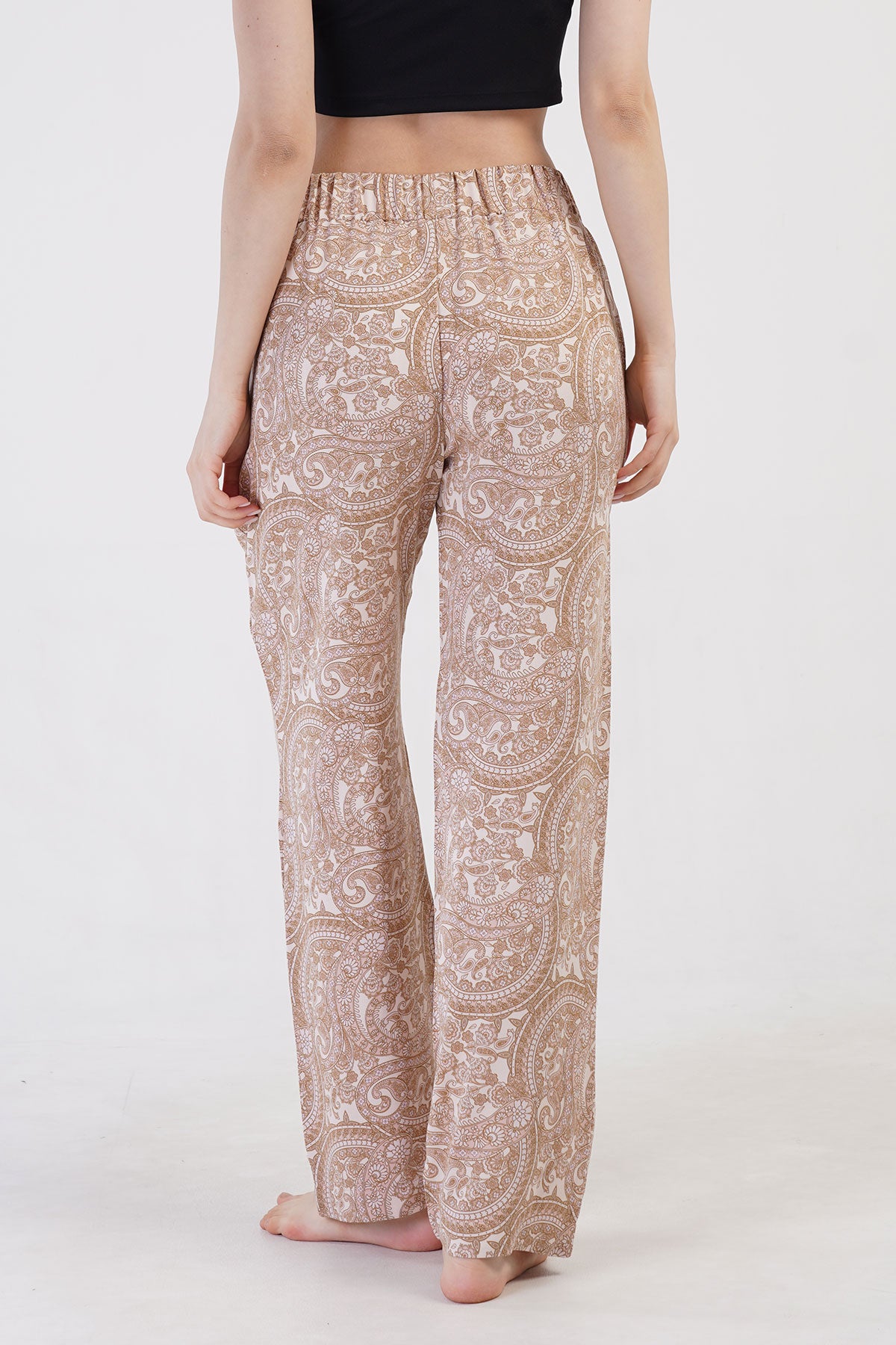 KADIN VISCON CEPLI TEK ALT PIJAMA - SOFT PINK