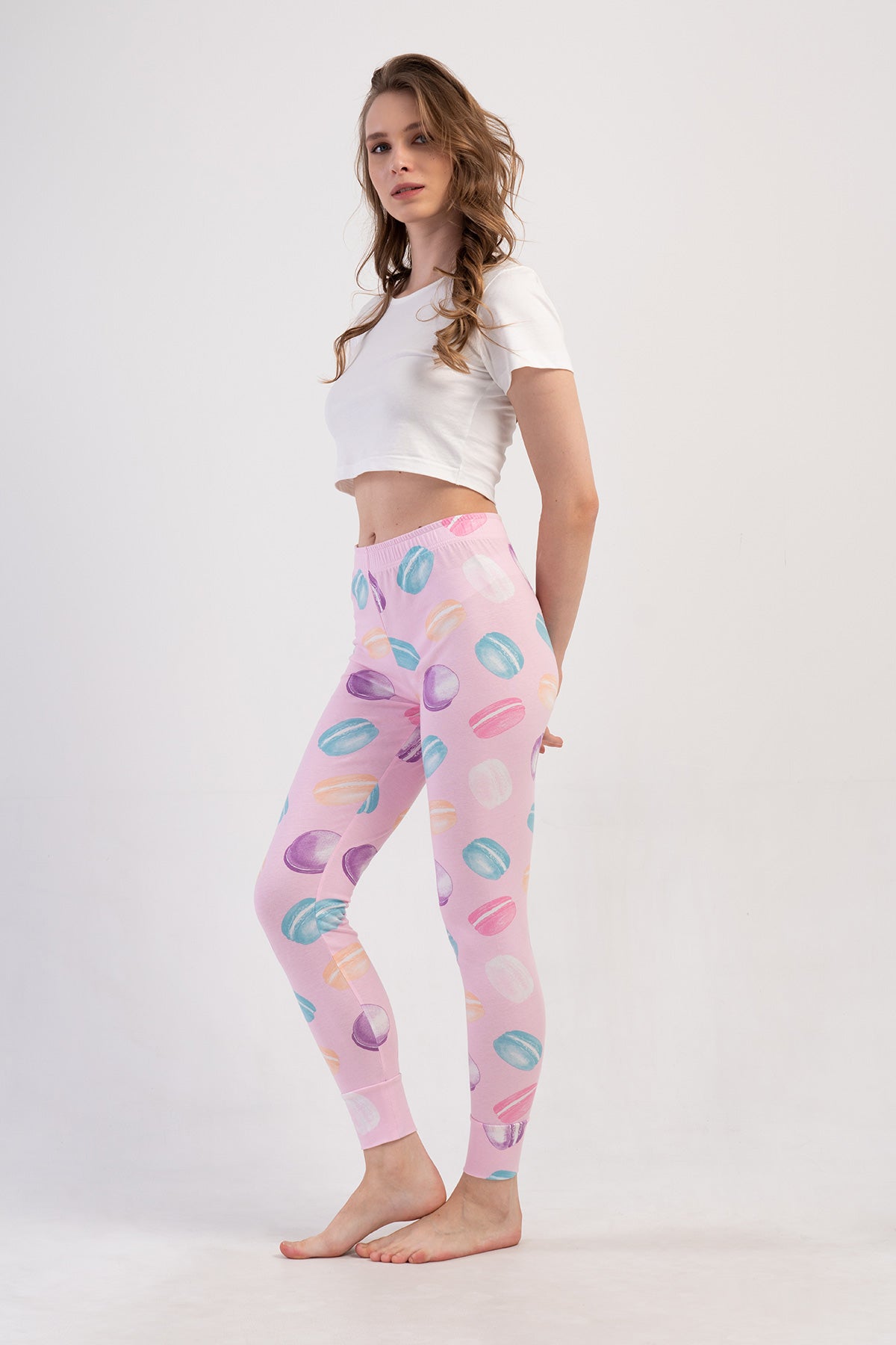 KADIN LYC SUPREM TEK ALT MANSETLI TAYT PIJAMA - AÇIK PEMBE