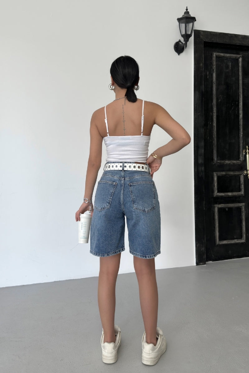 Orta Boy Kot Şort 2001 - Orta Mavi Kot - (36-42-6-2) - 4