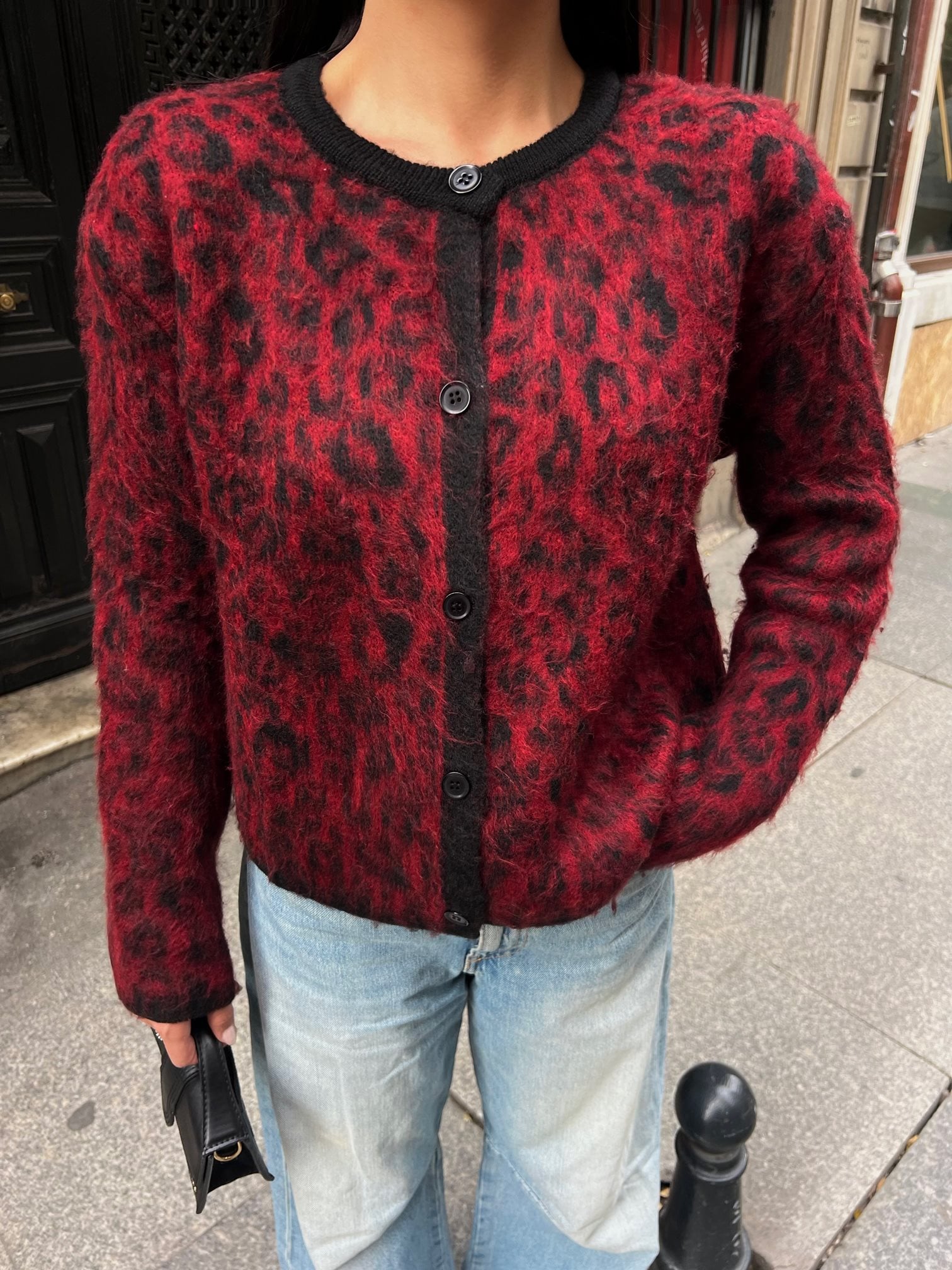 5017 LEOPAR DESEN TRİKO HIRKA