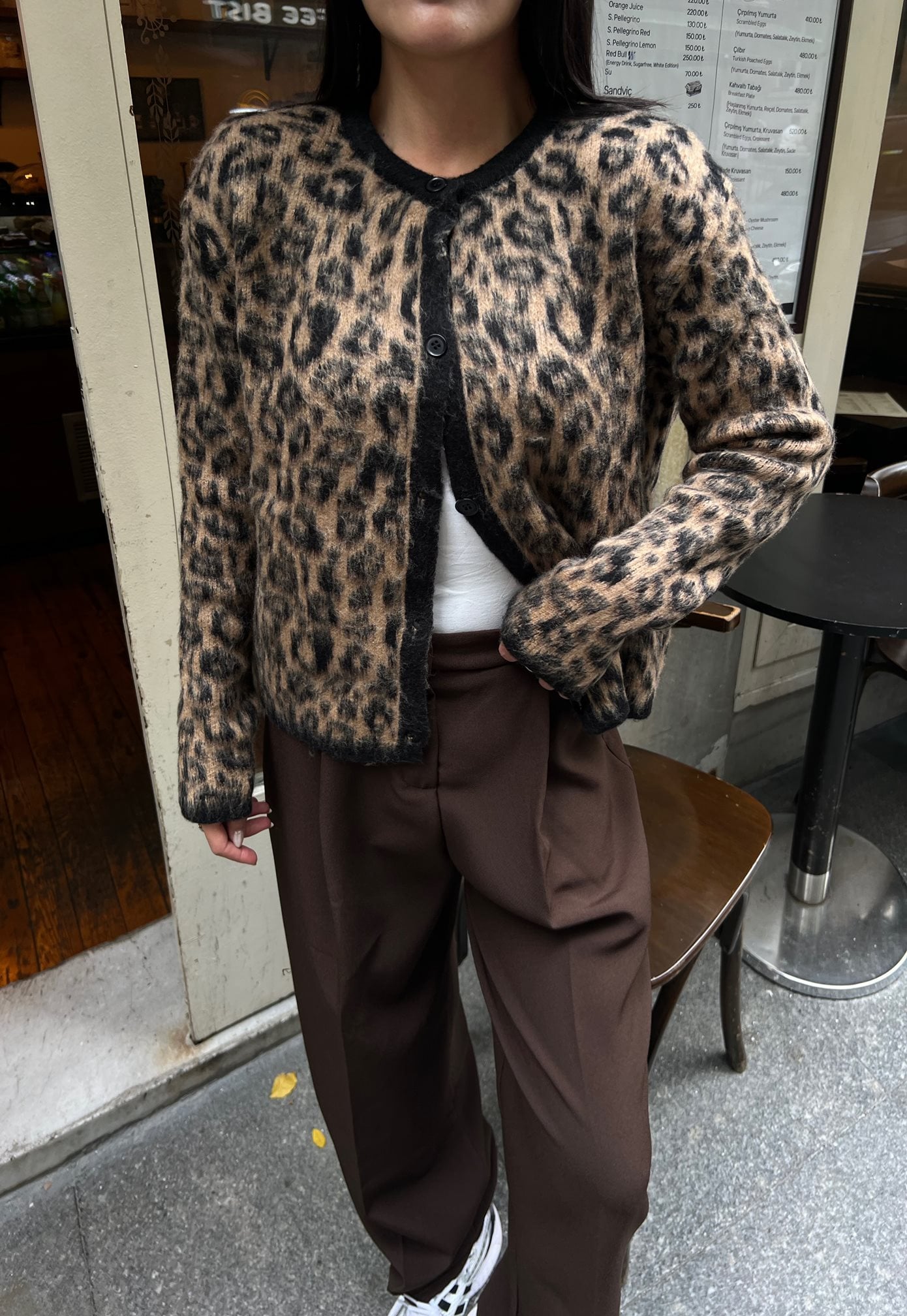 5017 LEOPAR DESEN TRİKO HIRKA