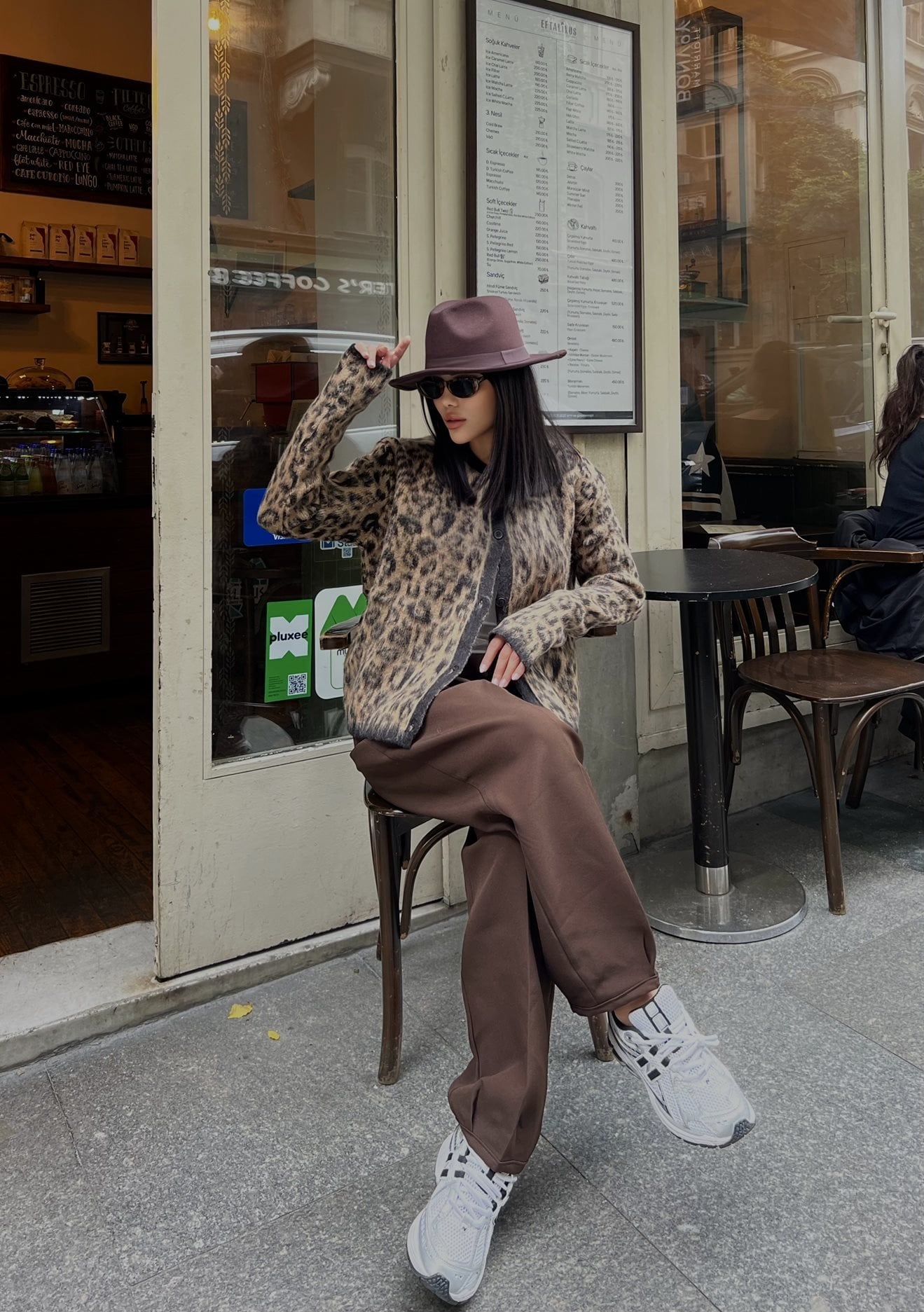 5017 LEOPAR DESEN TRİKO HIRKA