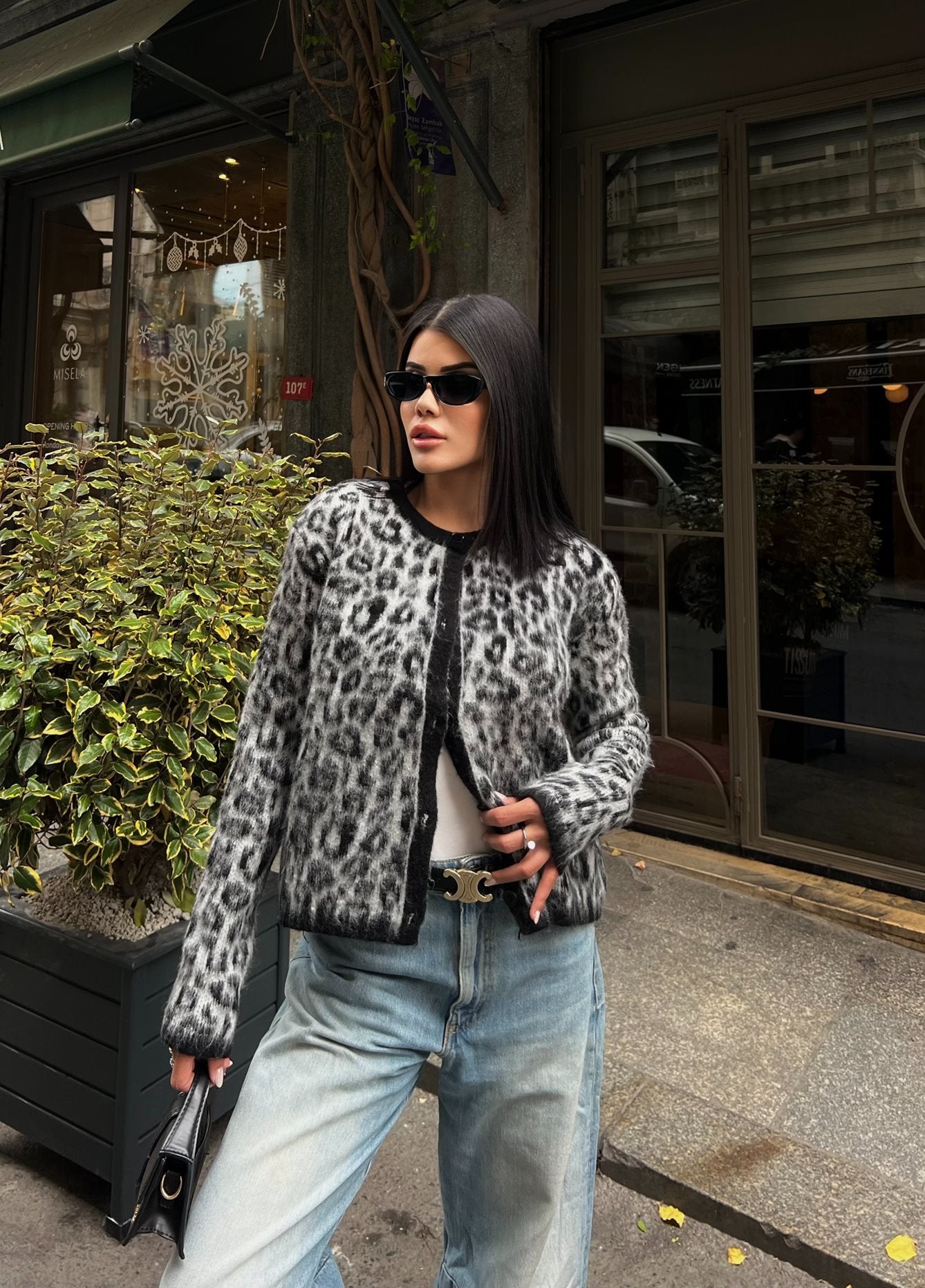 5017 LEOPAR DESEN TRİKO HIRKA