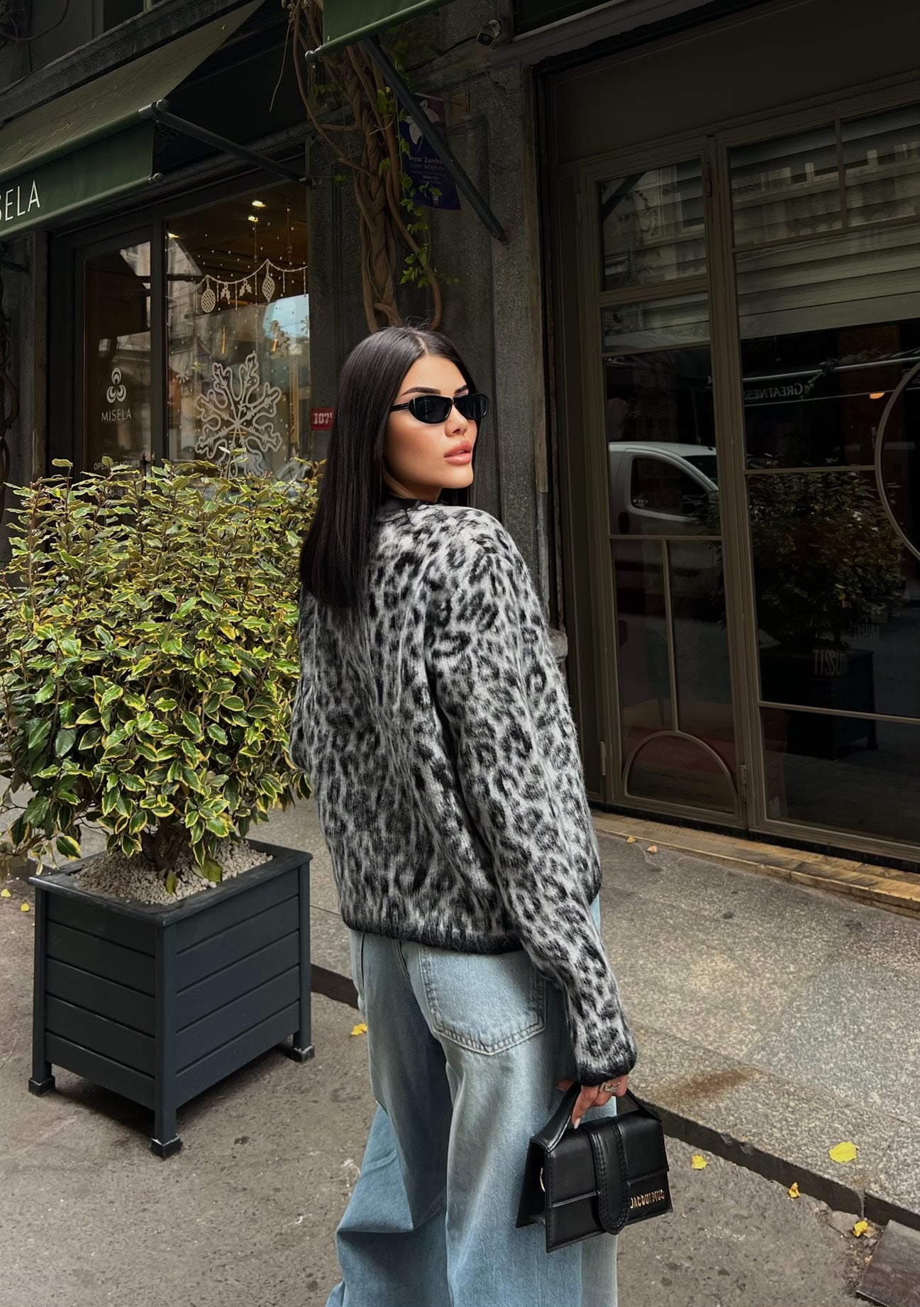 5017 LEOPAR DESEN TRİKO HIRKA