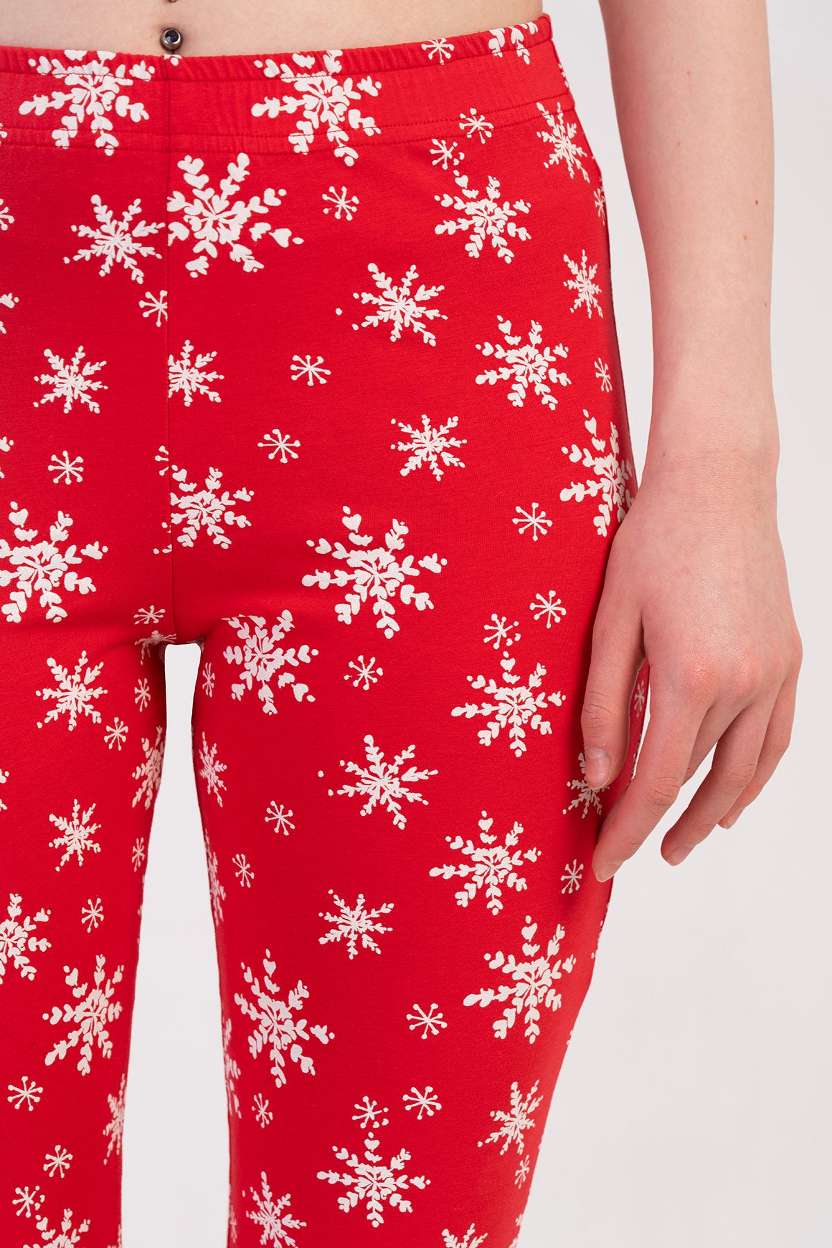 KADIN LYC SUPREM MANSETLI TEK ALT TAYT PIJAMA - YENI KIRMIZI