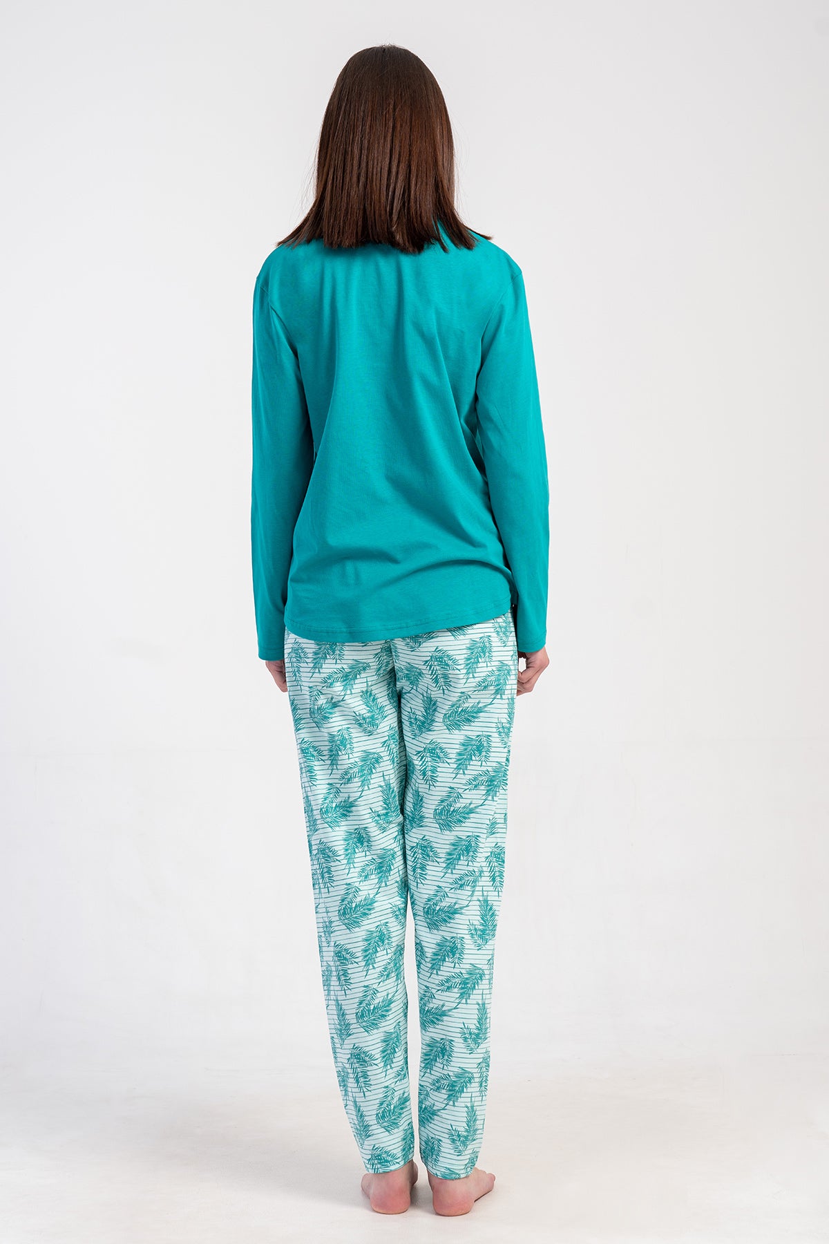 KADIN P.SUPREM XXL O YAKA UZUN KOL ETEGI OVAL PIJAMA TAKIM