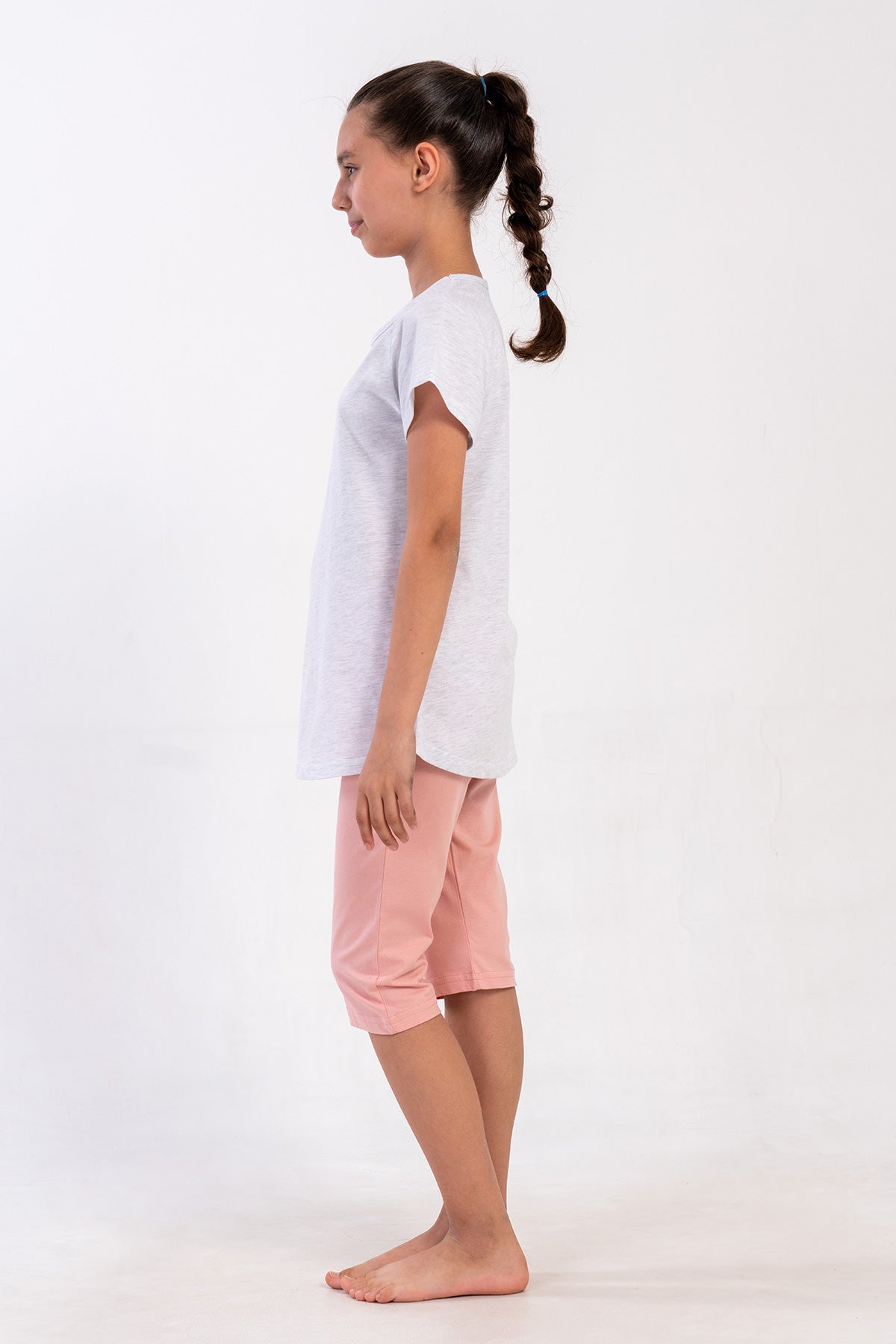 KIZ COCUK P.SUPREM O YAKA KISA KOL ETEGI OVAL KAPRI TAKIM(5-6/11-12) - BABY PINK
