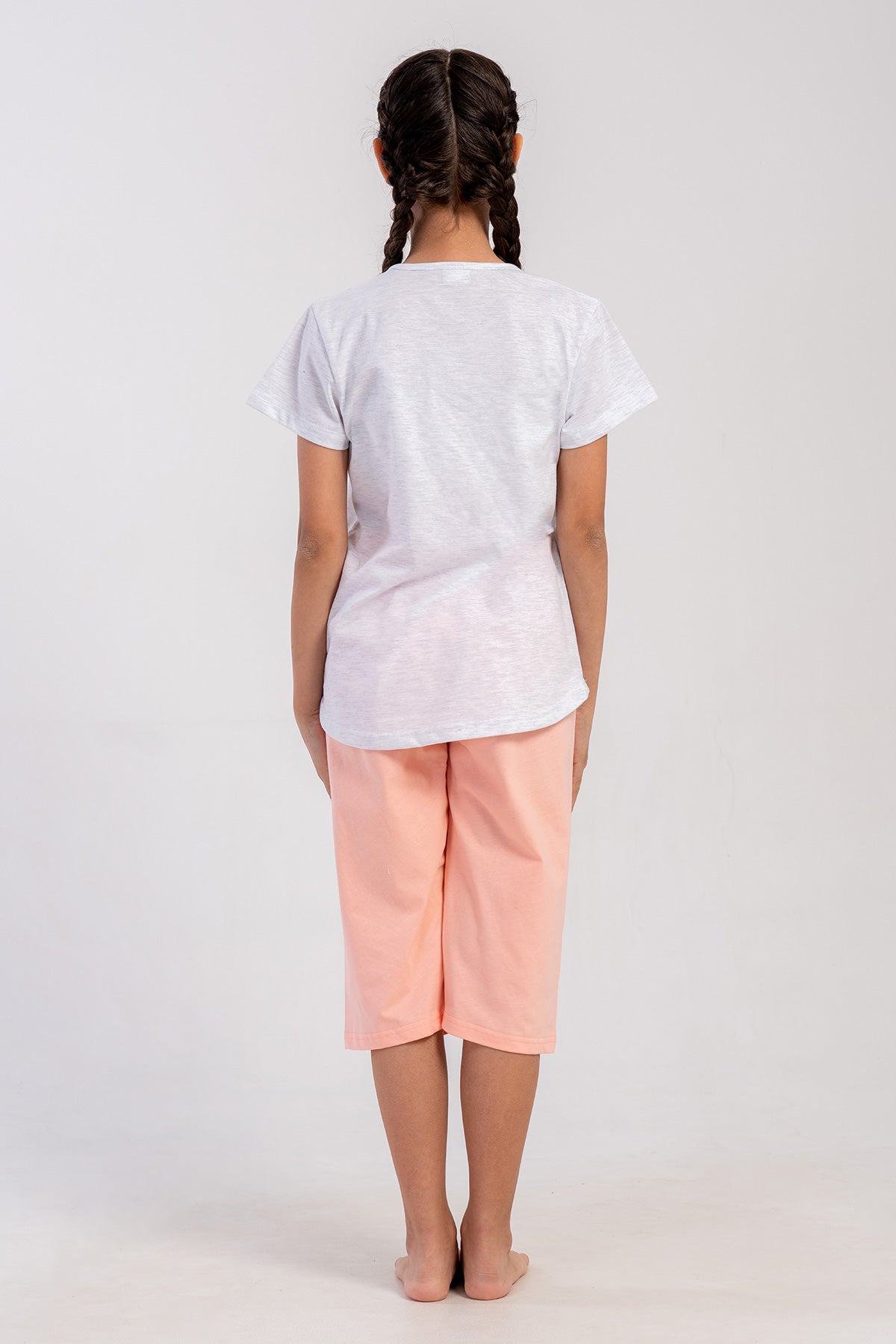 KIZ COCUK P.SUPREM O YAKA KISA KOL ETEGI OVAL KAPRI TAKIM(1-2/7-8) - SOFT PINK