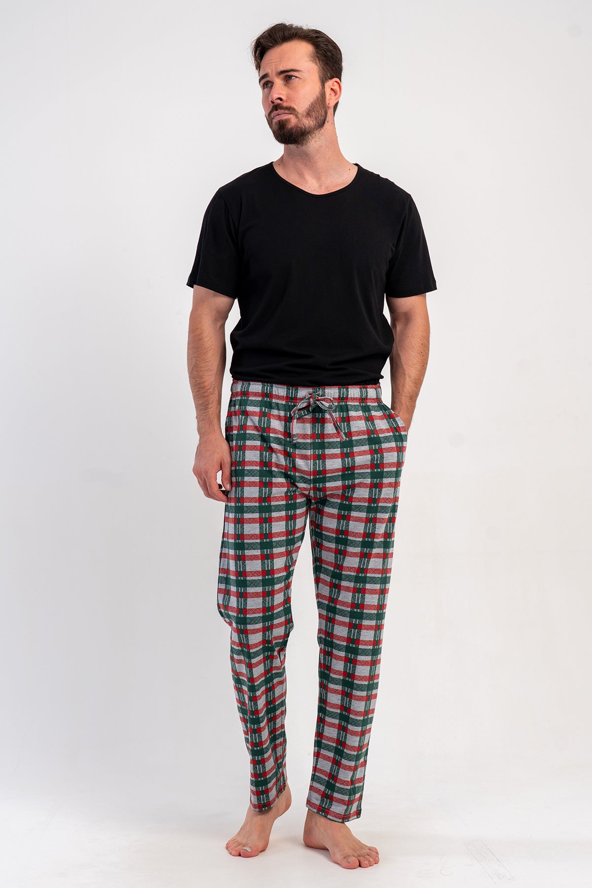 ERKEK P.SUPREM CEPLI TEK ALT PIJAMA - YESIL