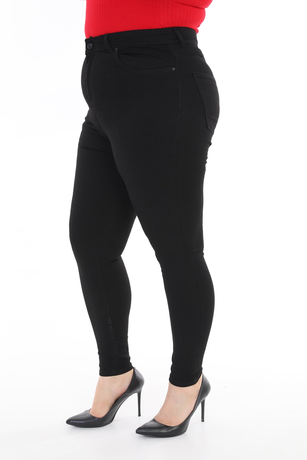 Skinny Tam Boy Kot Pantolon - Siyah - (44-50) - 4