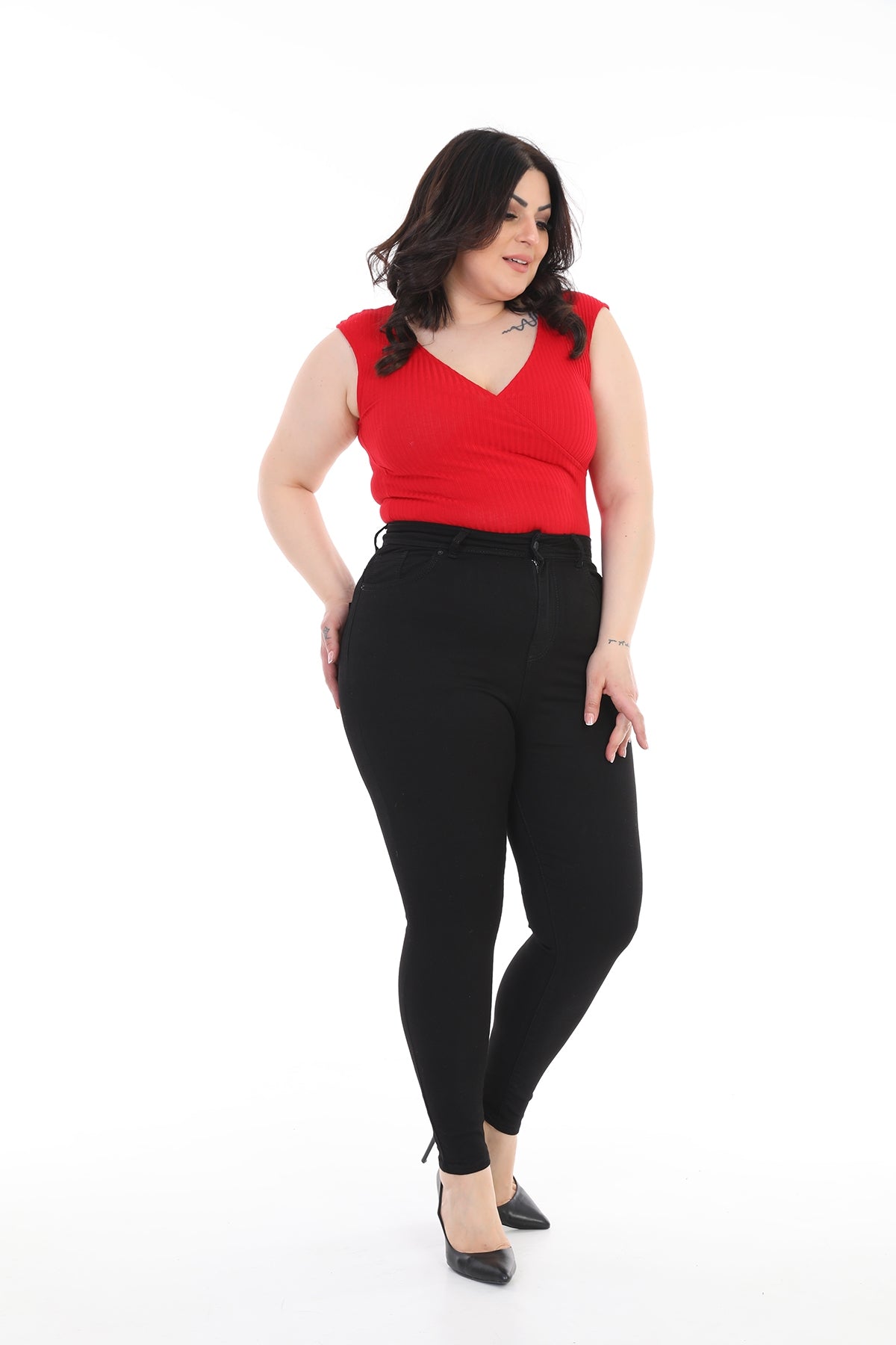 Skinny Tam Boy Kot Pantolon - Siyah - (44-50) - 6