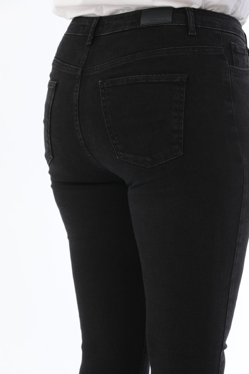 Önü Beş Düğmeli Skinny Kot Pantolon - Düz Antrasit - (34-40-6) - 5