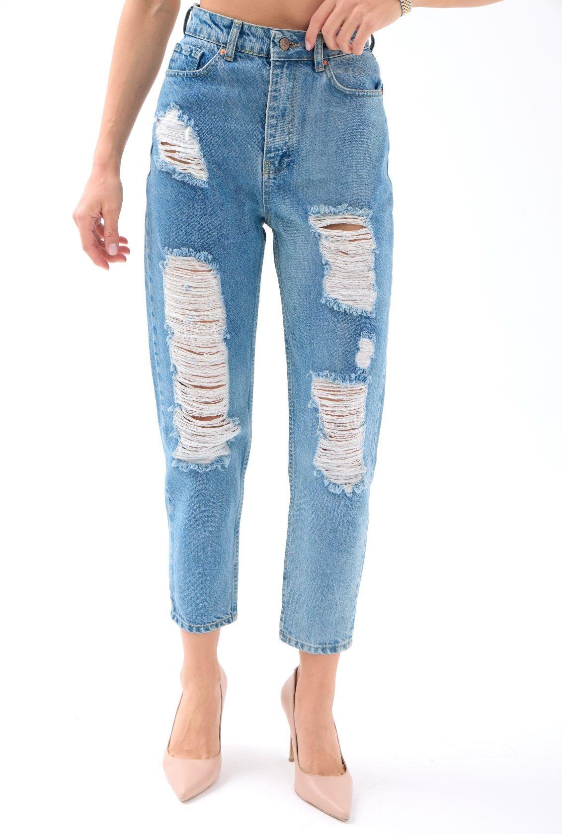 5847 KOT PANTOLON-MAVİ
