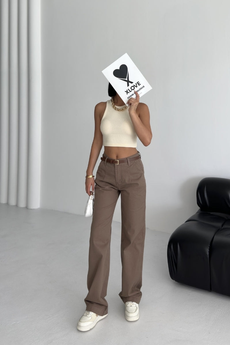 Pensli Kot Pantolon 7069 - Toprak - (27-32) - 5