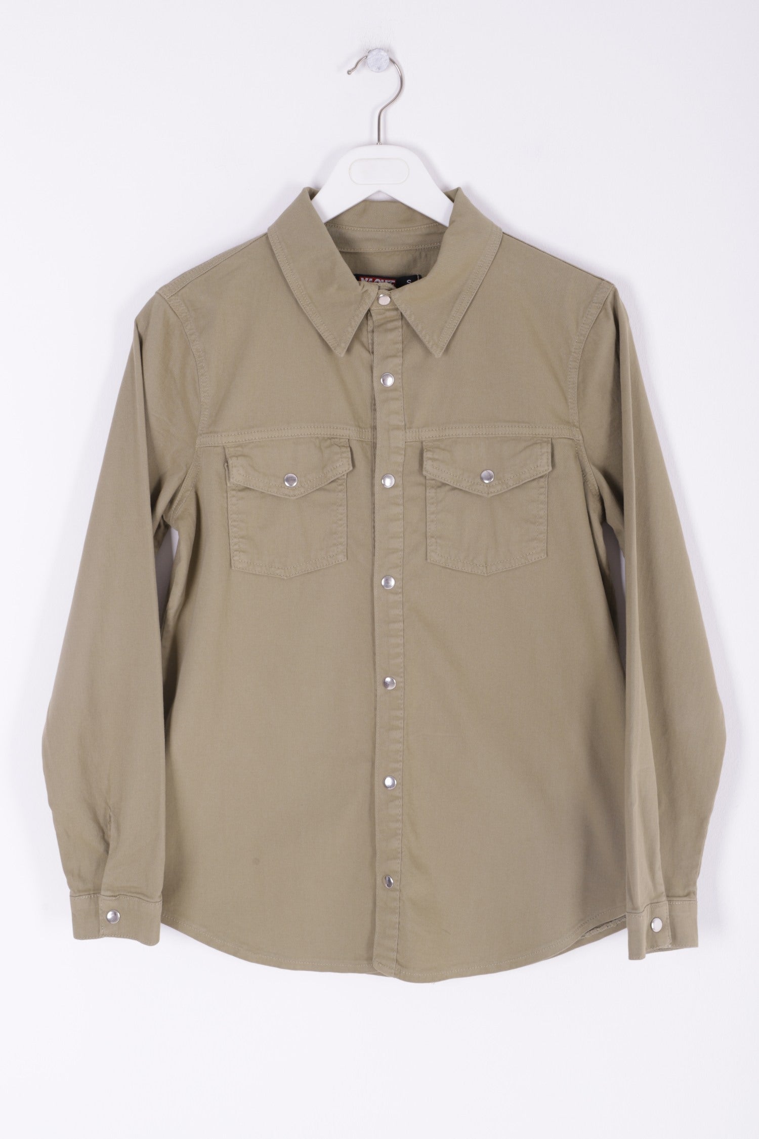 Çıtçıtlı Kot Gömlek - Yeşil - (S-XL) - 5