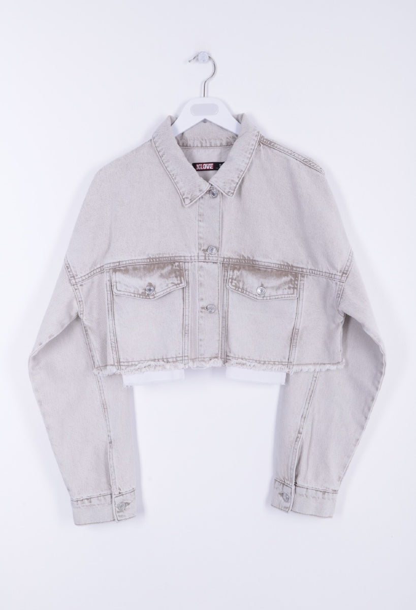 Astar Detaylı Kot Ceket - Açık Kahve - (XS-L-6) - 4