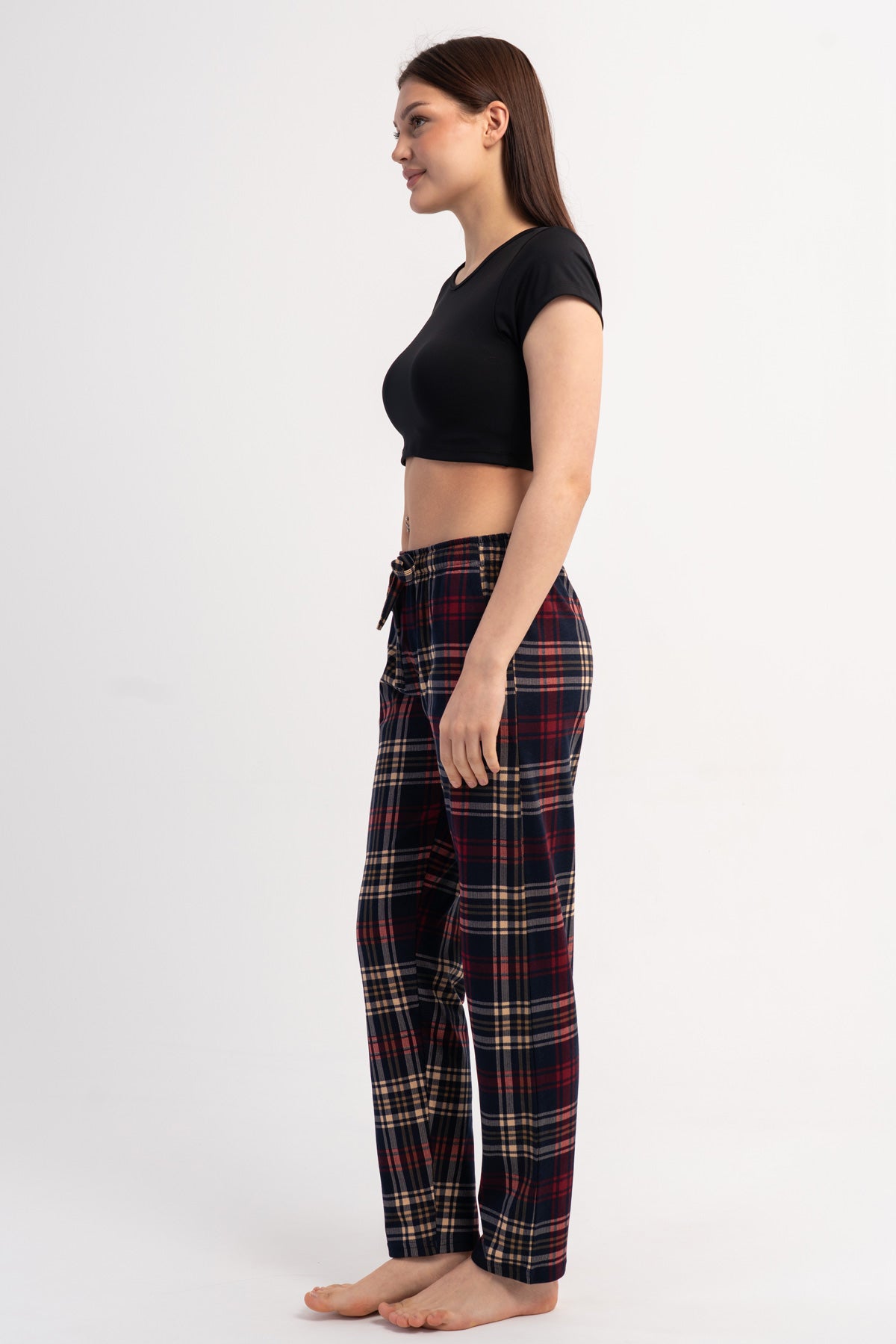KADIN P.SUPREM CEPLI TEK ALT PIJAMA - LACIVERT