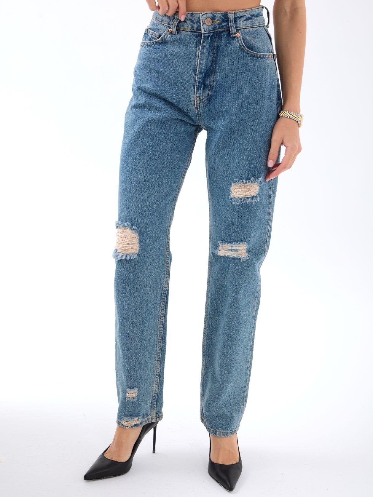 6025 KOT PANTOLON-MAVİ