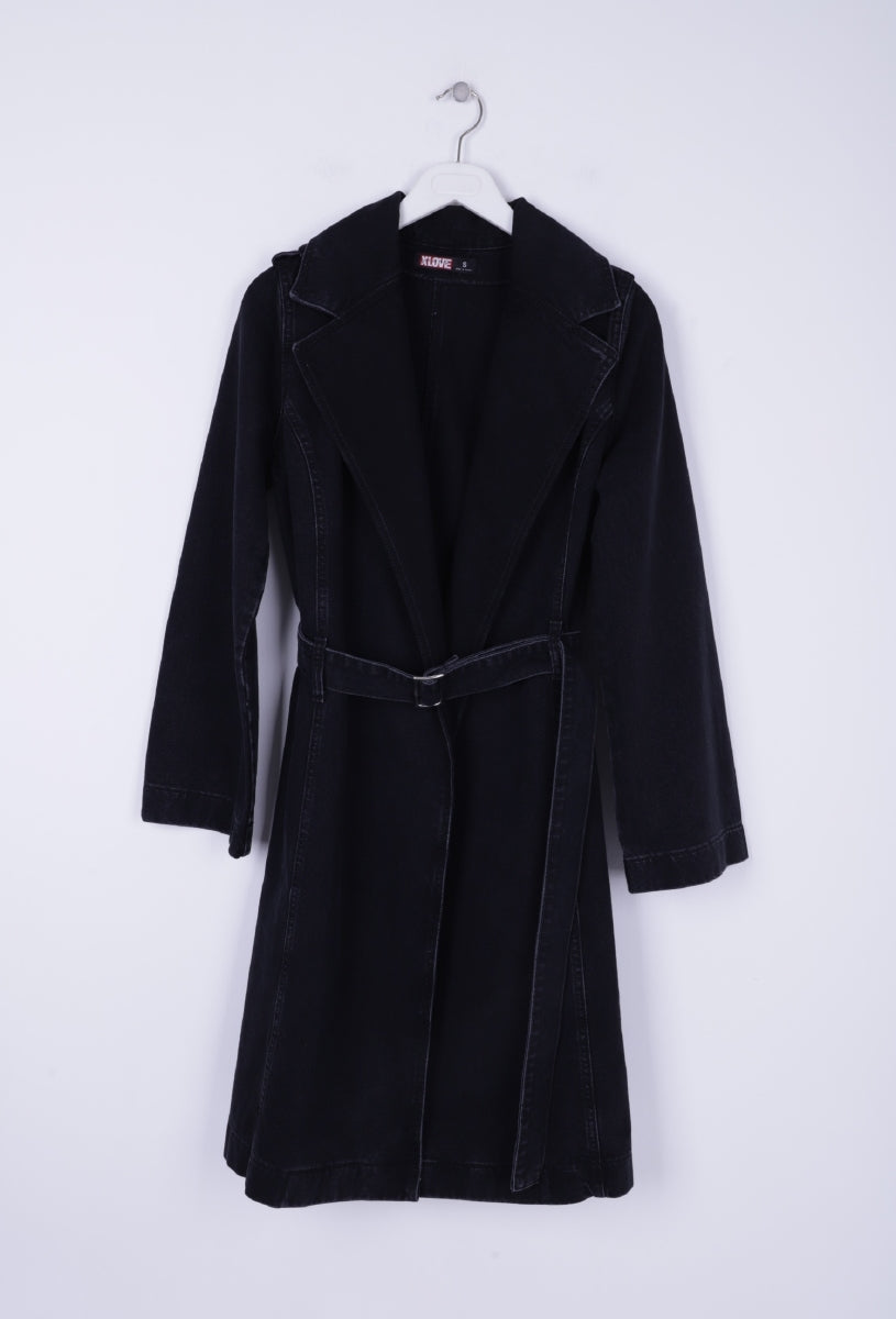 Kemerli Kot Trençkot - Düz Antrasit - (S-XL-6-2) - 5