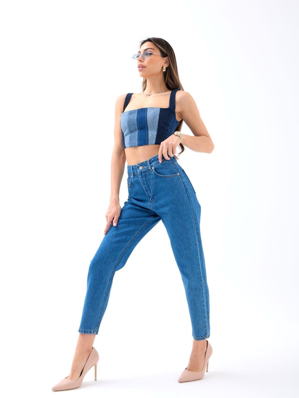 6039 KOT PANTOLON-KOYU MAVİ