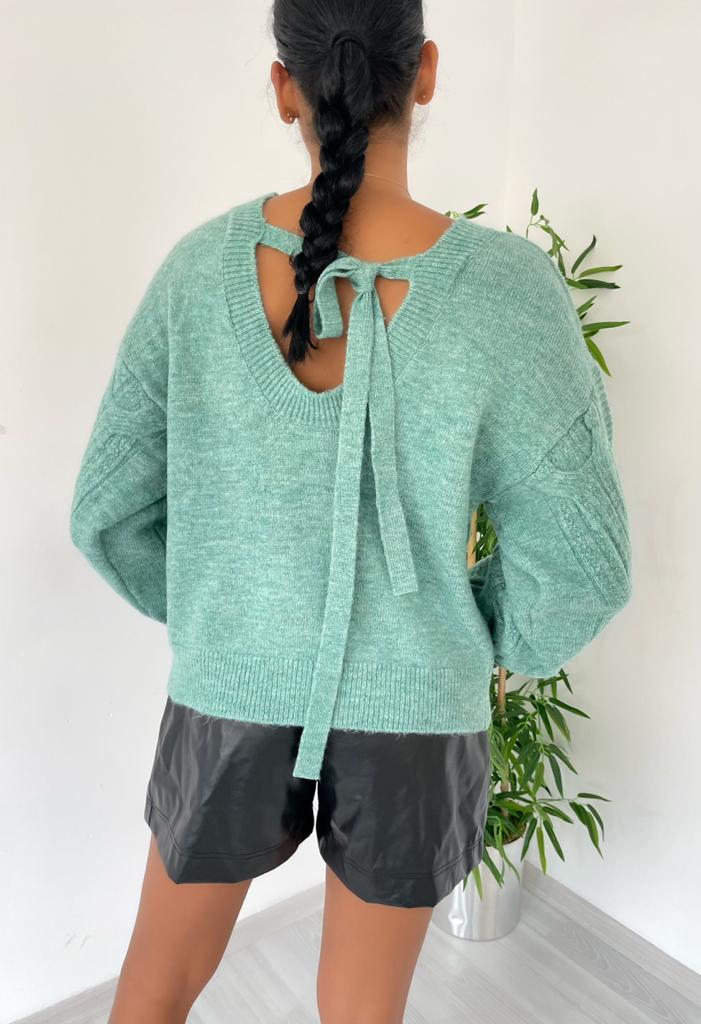 Sırt Detay Triko Kazak 848