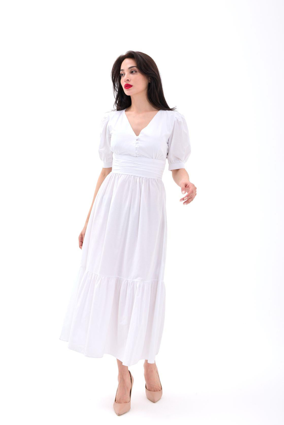 6411 ELBİSE-BEYAZ