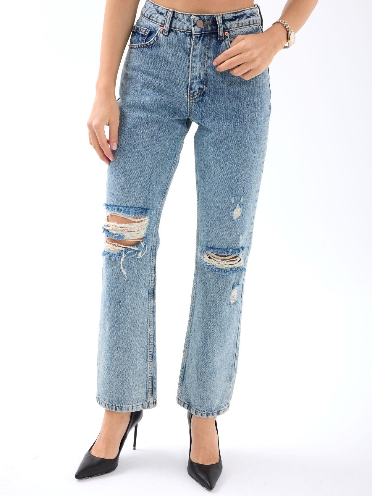 6418 DENİM MID RISE FIT-MAVİ