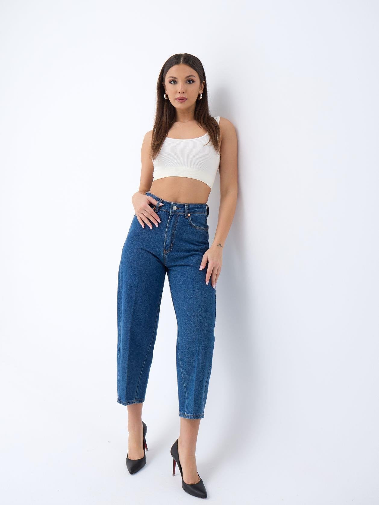 6520 DENİM BALLOON FIT-KOYU MAVİ